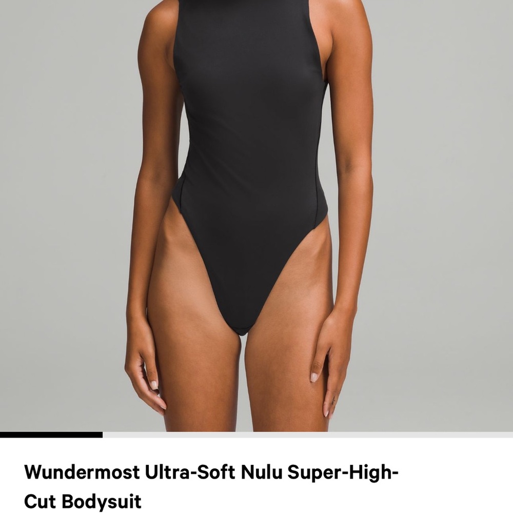 Lululemon Athletica Black One Piece High-Cut Swimsuit